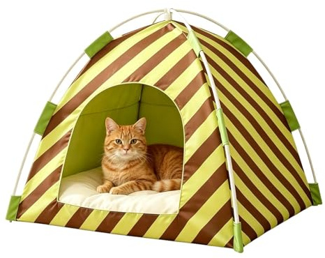 Lit Caverne pour Chat Tente de Nidification pour | Lit Grotte Intérieur Utilisable pour Intérieur Extérieur Patio Jardin Salon Chambre Balcon et Appartement