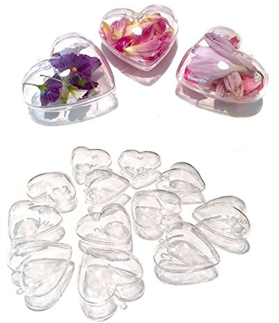 10 Stück Acryl-Kugeln Herzen 10 cm groß Bastel-Kugeln Acrylkugel transparent teilbar durchsichtig Kunstoff-Kugel Acryl Herz Acrylic Ball Acrylkugeln 100mm von CRYSTAL KING