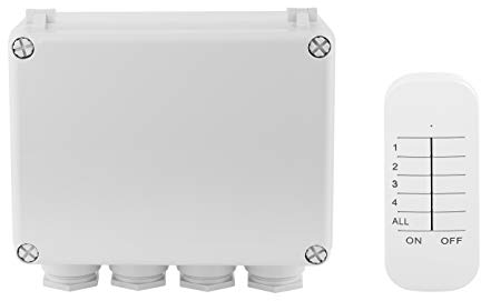 Smartwares Abzweigdose - Plug und Connect - Verteilerdose Freien Garten fur Outdoor Geräte, 3-Kanal Fernbedienung, SH4-99652, Weiß