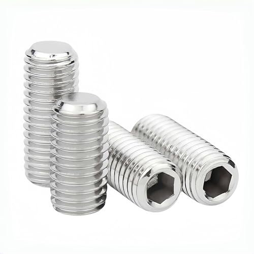 M2 x 2 mm flache Spitze, Innensechskant-Schrauben, metrische Madenschrauben, A2–70, DIN914 Edelstahl, 100 Stück