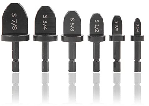 CENPEK 6Pcs Strumenti HVAC, Set di Punte per Trapano a forare Strumento Multifunzione per svasatura di Tubi in Rame Condizionatore d'Aria Espansore per Tubi in Rame Strumento per forare
