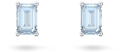 Swarovski Stilla Ohrstecker, Oktagon-Schliff, Blau, Rhodiniert