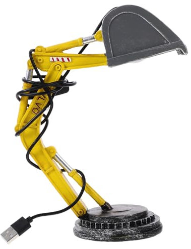 UPKOCH Bagger Tischlampe Led Nachttischlampe Industrie Design Kinderzimmer Jungenlampe Schlafzimmer Dekor Schreibtischlampe