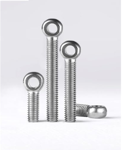 BKEKM ringschrauben Augenschraube, 4 Stück Hebeösenmuttern, 304 Edelstahl, Schraubenaugen, M5, M6, M8, M10, M12, Fischaugenauge, Schlupfloch, Schraube, Hakenmutter, Schraube stabil