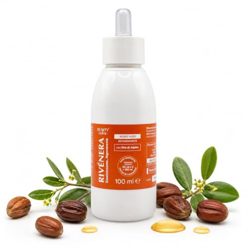 Rivenera Anti-Falten-Gesichtsserum, 100 ml | Hydrolisiertes Kollagen, Hyaluronsäure, Vitamin C, Retinol, hergestellt in Italien