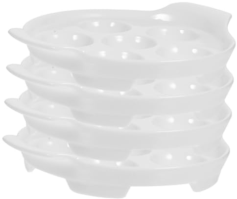 Cabilock 4pièces Lot de Assiettes à Escargots Céramique Résistantes Au Four avec Compartiments Vaisselle Polyvalente pour Cuisson Et Service De Fruits De Mer Facile à Nettoyer Et Adaptée Au