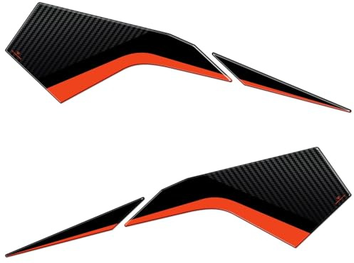 Resin Bike Aufkleber Motorrad Kompatibel Mit KTM 790-890 Duke 2022-2026. Motorrad Seitenschutzgitter Grip Tank-Schutzfolie vor Stößen und Kratzern. Aufklebersatz 3D-Harzklebstoff - Made in Italy