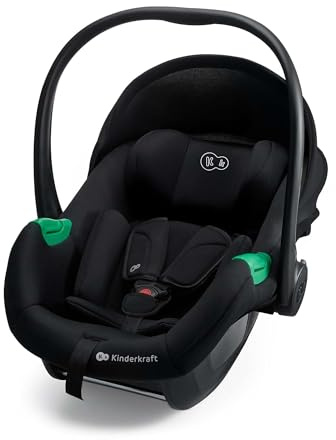 Kinderkraft MINK PRO 2 i-Size 40-87 cm Autositz, Tragesitz von Geburt an Gruppe 0+, verstellbares Kopfpolster, Einlage für die Kleinsten im Lieferumfang enthalten, Schwarz