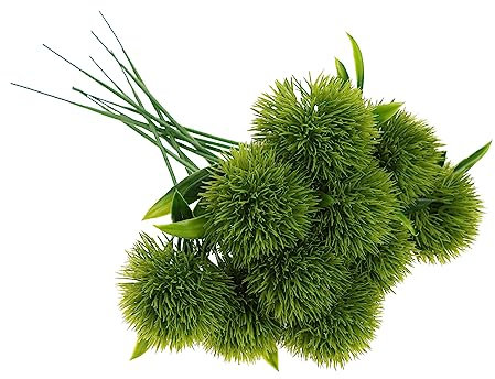 HOMOCONO 10stücke Künstliche Pusteblumen Plastikblumen Realistische Deko Zweige Für Hochzeit Party Home Office Langlebige Formstabile Kunstblumen Natürliche Frühlingsdeko Grün