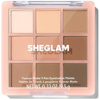 SHEGLAM Lidschattenpalette 9 Farben Ultra-pigmentierte Schimmer Matte Töne, Vegan & Tierversuchsfrei-Forever Matte