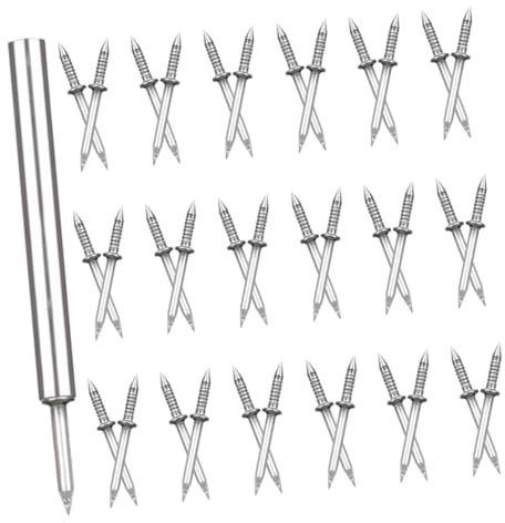 DIYEAH 1 Ensemble Set de Clous à Double Tête pour Fixation de Plinthes Clous sans Trace sans Effort pour Projets de Rénovation de Mobilier