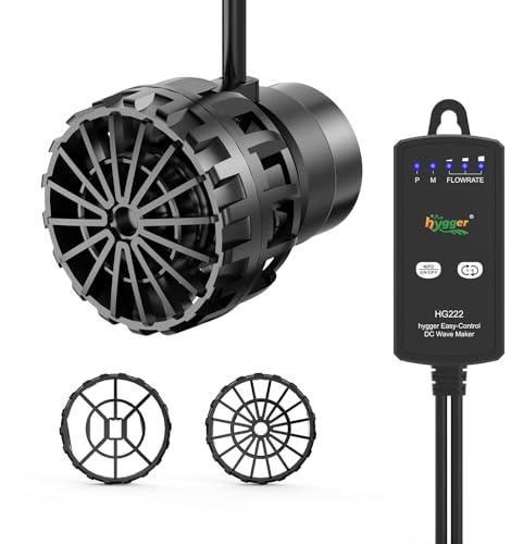 hygger Strömungspumpe Aquarium, Mini Wavemaker 12W 3000L/H, 790GPH, Magnet Wellenpumpe, Strömungspumpe Meerwasser, 3 Modi, 6 verstellbare Rate, Umwälzpumpe für 37-75L Süß- und Salzwasseraquarien