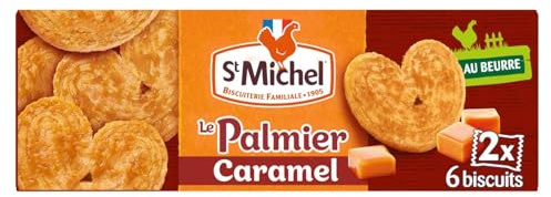 ST MICH. – Biscuits Palmiers Gourmands au Caramel Fondant, Texture Croustillante (2 x 100g) - Lot de 4 - vendu par Lot