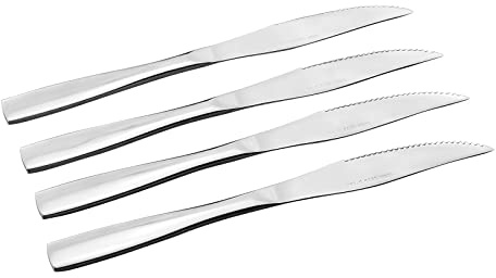 Xyskin 9.25 Inch Sharp Steak Knives, Stainless Steel Steak Cutlery Knife for Home Kitchen Restaurant, Set of 8(Silver)