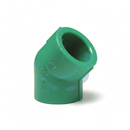 Raccordi a Saldare in PPR per Tubi in Plastica – Raccordi Idraulici Termosaldabili per Impianti Acqua Potabile, Riscaldamento e Irrigazione – LEMAG SRL (curva 45 diametro 20)
