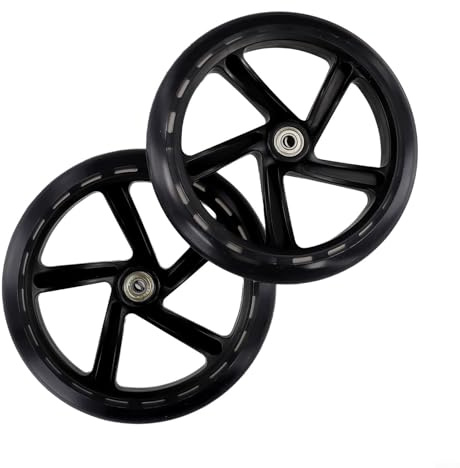 Zuverlässige PU-Räder für Roller, Trolleys und Rollschuhe, hervorragende Leistung (200 mm x 40 mm lichtdurchlässig), 2 Stück