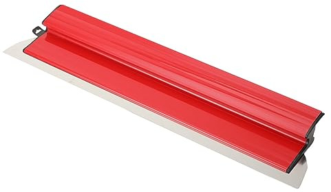 Mreryyse Flächenspachtel Profi Rostfrei Edelstahl, Glättspachtel | Glättspachtel mit Z-Griff Flexogrip für Trockenbau, Wände und Decken Verputzen, 0,5 mm Edelstahlklinge, Länge 600mm