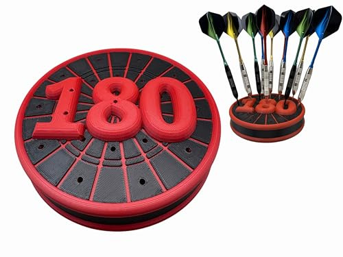 Dart Holder 21 Darts – 180 Score Marker Dart Stand, 3D Printed Dart Organizer, Dartboard Style Display, Compatible with Steel Tip & Soft Tip Darts, Dart Storage