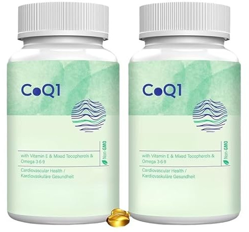 High Absorption CoQ10 - för metabolisk funktion, kognitiv funktion, kardiovaskulär hälsa och energistöd Bra för hjärnhälsa - Icke-GMO
