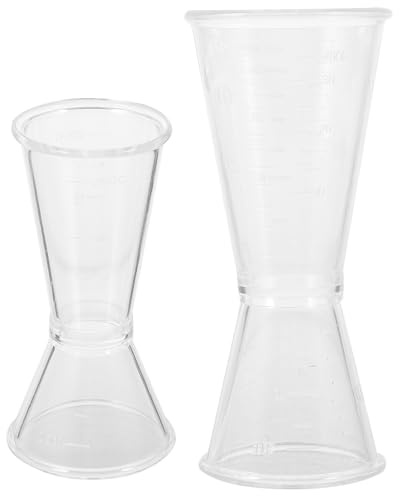 HYTROVE Medidor de Licor Jigger para Coctelería de Resina con Medidas Internas Precisas 10-20cc y 20-40cc 2 Piezas Adecuado para Bartenders y Uso Doméstico
