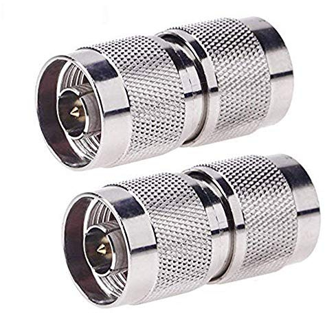TengKo N hane till N hane RF koaxialadapter material, anslutning N till N RF koaxialkabel eller enhet, lämplig för antenn, sändning, Wi-Fi, telekom, CCTV etc., 2-pack