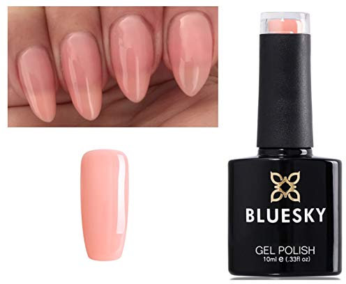 Bluesky GEL NAIL POLISH Nude Knickers, Nude Beige Peach Nail 80565 UV LED Soak Off 10ml