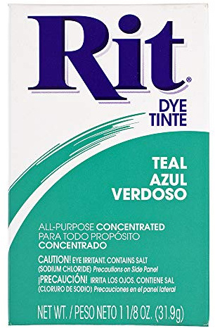 Craft County All-Purpose Concentrated Dye Powder “Pack shows approximate color on 100% white cotton (Blue-green)