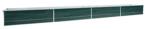 vidaXL Lit surélevé de Jardin Acier galvanisé 600x80x45 cm Vert