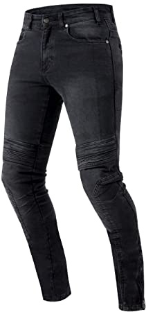 OZONE MOTO Hornet II Pantalones Vaqueros de Moto Hombre | Forro de Fibra de Aramida | Protectores de Rodilla | Paneles Flexibles | Slim Fit