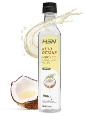 HSN Keto Octane | Aceite MCT C8 >98% Ácido Caprílico | 500 ml