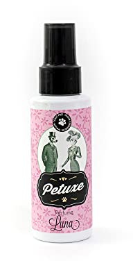 Petuxe Veganes Parfüm für Hunde. Eau de Cologne sprühen für Haustiere. Geruchskorrektor für Haustiere. Welpen und Erwachsene. Dauerhafte Wirkung (Luna) | Natürliche Inhaltsstoffe ohne Alkohol, neutralisiert schlechte Gerüche, geeignet für alle Rassen und Altersgruppen