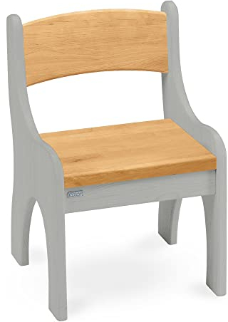 Original Levin Kinderstuhl von BioKinder® | Holzstuhl, Stuhl für Kinder aus 100% Bio-Massivholz, natürlich geölt & lasiert, Erle und Elefantengrau