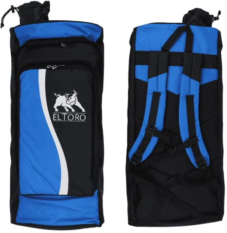 elToro Wave - Rucksack für Bogenschützen, Pfeil und Bogen sicher verstauen mit Schutz, für Recurvebogen Mittelstück und Wurfarme (Himmelblau)