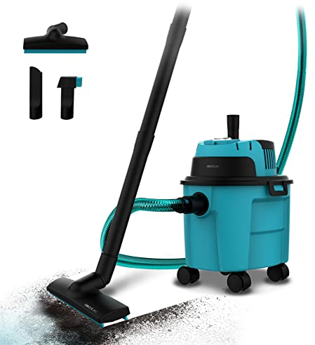Cecotec Aspirador de Sólidos y Líquidos de 10 L Conga Rockstar Wet & Dry Compact. 1000 W, 18 kPa, Doble función: Aspirador y Soplador, Ultraligero y Compacto, Ruedas, Radio de Acción 5m