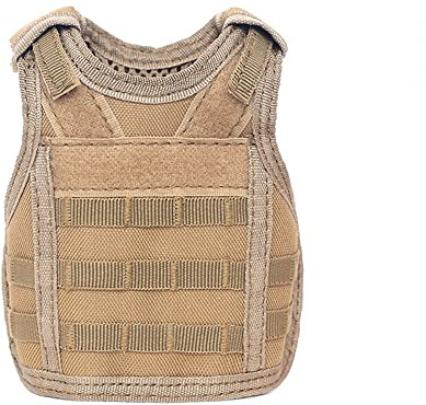 DONGKER Taktische Mini-Bierwesten, 1 Stuck Militär Bier Schutzweste, verstellbare Getränkeflaschenjacke für 350-550ml Dosen