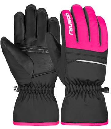 Reusch Alan Junior warme, Winddichte und atmungsaktive Skihandschuhe Winterhandschuhe Kinder Kids Jugendliche Mädchen und Jungen mit elastischem Bündchen