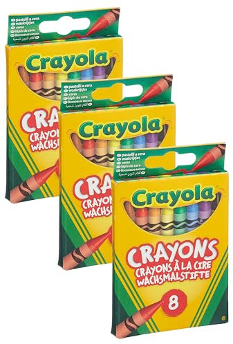 CRAYOLA Wax Colouring Crayons - Assorted Colours (Pack of 24), A Must - Have for All Kids Arts and Crafts Sets, Ideal for Kids Aged 3+