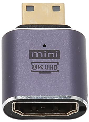WOOXGEHM Adattatore Mini HDMI Maschio-femmina, Supporto Adattatore 8K 60Hz 4K 120Hz con Indicatore Luminoso Per Fotocamera, Tablet, Monitor, TV, Proiettori, Computer