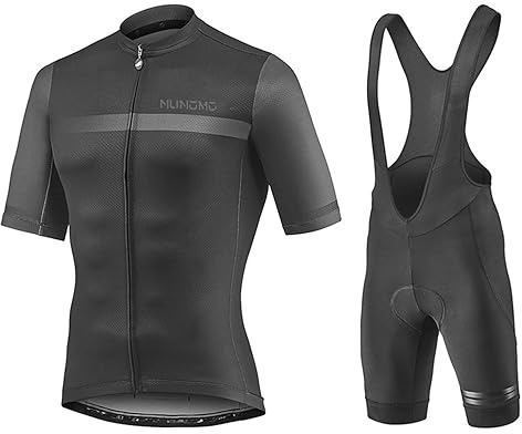 Cykelkläder för män, cykeltröjor för män, cykeltröja och vadderade cykelshorts för män, mountainbike, cykel, shorts med fickor, 13D gel vadderad haklapp kort