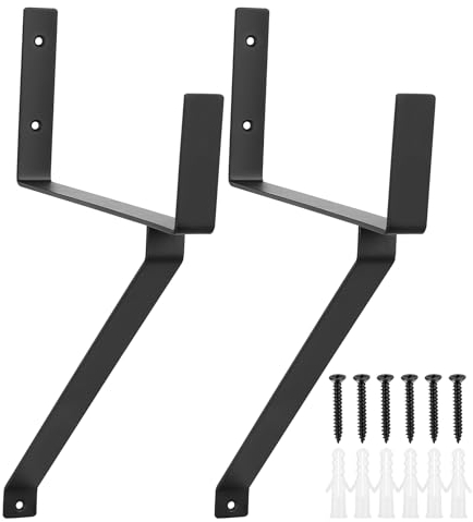 Xingwenhao Schwerlasthaken, 2 Stk Schwerlast Wandhaken, Montagehaken für Garage, Werkstatthaken, Wandhalterung Leiterhalter, Traglast 50 kg, Stahl verzinkt. (240x120x80mm)