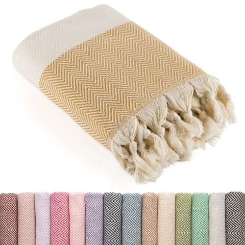 LUCIDUS Hamamtuch 100x200 cm groß - Strandtuch, Saunatuch, 100% Baumwolle | Saunahandtuch, Badetuch, Reisehandtuch, Damen & Herren, Stranddecke, Picknickdecke, Hammam, XXL, schnelltrocknend, sandfrei