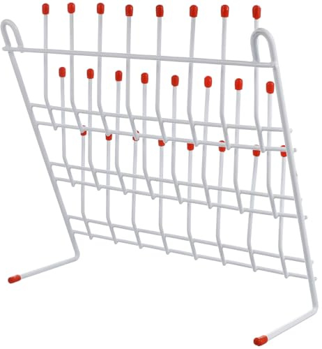 SOLUSTRE Weiß Labor Klassisch Metall, Trockengestell, Reagenzgläser | Drying Rack, Reagenzröhrchen Ständer, Ständer für Reagenzglas, Trocknerständer