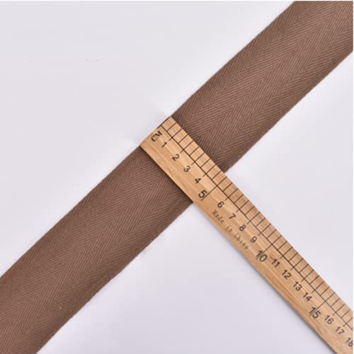 tutu2 Köperband Baumwolle 50mm Nahtband zum nähen Baumwollband 18 Farben 5cm Breit (Braun, 10 metre)