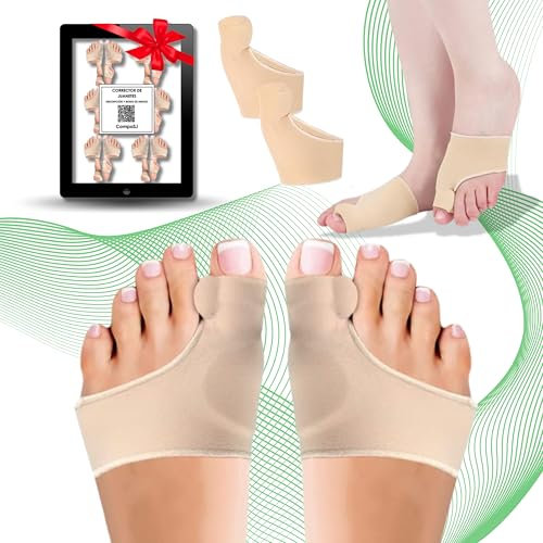 SUPER PRO 2 Uds Corrector de Juanetes y Hueso del Pie - Separador Dedos Pie - Protector de Juanete para Hombre y Mujer - Alivio del Dolor Uso Dia y Noche Hallux Valgus - Dedo Martillo Talla Universal