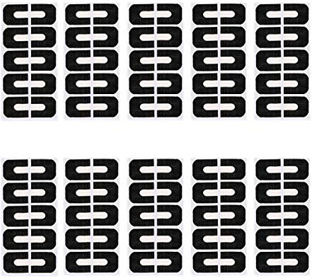 Pndjkkeeg 10 Sheet Elastic Peel Off Tape for Nails Painting Polish Guard Protectors DIY Nail Prevent Nail Black