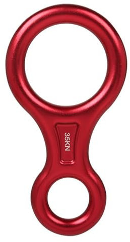 ZBIianxer Robusto dispositivo di discesa 35-KN a forma di 8 per arrampicata e discesa in corda per lavori tecnici. Attrezzatura in alluminio per arrampicata all'aria aperta
