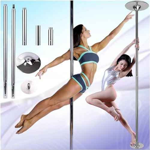 Professionelle Pole Dance Stange Pole Dance Stange Stripper für kleine Räume, 2,24 m-3,8 m Höhe Statische rotierende Pole für Zuhause des Fitnessclubs Kneipe, schwere Lasten 440 Pfund P