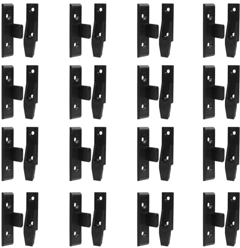 BREANIFULL 16 Pairs Keku Drop On Hook Push in Plinth Fasteners Fittings Push in Plinth Fasteners Press Fit Kitchen Cabinet Cupboard ABS Quick Fitting Furniture Plinth Connector Press Fit Panel Clips