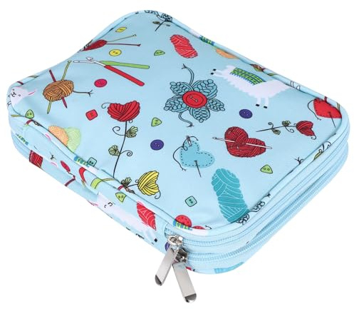 Gokelomg Stricknadeln-Etui Organizer – Aufbewahrungstasche für Rundstricknadeln, Nadeln und Zubehör, Kit Tasche, 120cm