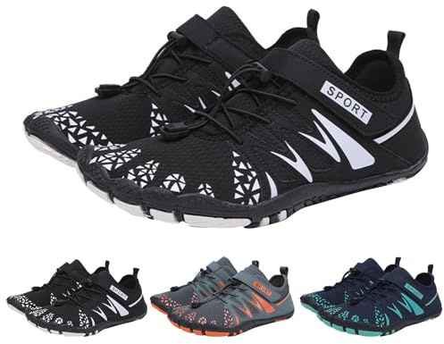 Watschuhe für Herren, Barfuß-Sneaker, schnell trocknend, leicht, Tauchschuhe, Outdoor-Wanderschuhe, Trailrunning-Sneaker, minimalistische Wanderschuhe, breiter Wanderschuh, grau, 41 1/3 EU